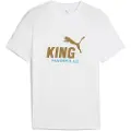 Puma Olympique de Marseille KING Logo Tee Men, Sport, White/Gold, L