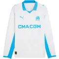 Puma Olympique de Marseille 25/26 Long Sleeve Home Jersey Men, Sport, White/Azure, XL