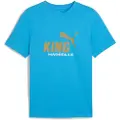 Puma Olympique de Marseille KING Logo Tee Men, Sport, Azure/Gold, XXL
