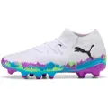 Puma FUTURE 8 MATCH BRILLIANCE FG/AG Football Boots Women, Shoes, White/Fizzy Apple/Bright Aqua, 35.5