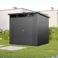 PRIMEYARD 180x120 cm redskapsbod, umbragrå metallic