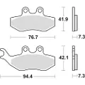 TRW Allround Organic Standard Ajp Pr3 125 Supermoto 12 Bremseklosser