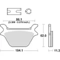 TRW Allround Standard Harley Davidson Flstc 1340 Heritage Softail Classic 90 Organiske Bakbremseklosser