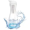 Vevor vannfilterkanne, 6-koppers glassvannfilterdispenser, raskt og kompakt kjøleskapsvennlig vannfiltreringssystem, ingen BPA, varer i 3 måneder eller 211 gallon, reduserer klor, rust, lukt, PFOA/PFO
