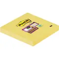 3M kontorrekvisita og skrivesaker, Firkant, Gul, Papir, 76 mm, 76 mm, 90 ark