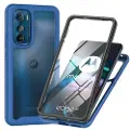 Mtp Products 360 Beskyttelsesserie Motorola Edge 30 Deksel - Mørkeblå / Klar