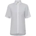 Fynch&Hatton 25041047 Linen Mix Kort Ermet Bluse