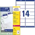Avery - Hvit - 99.1 x 38.1 mm 1400 etikett(er) (100 ark x 14) adresselapper