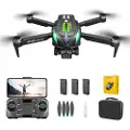 Mtp Products D10 børsteløs quadcopter-drone med børsteløs motor, HD-kamera og 3 batterier