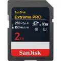 SanDisk Extreme Pro - Flashminnekort - 2 TB - Video Class V30 / UHS-I U3 / Class10 - SDXC UHS-I