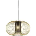 QAZQA Design pendellampe gull med svart 50 cm - Marnie