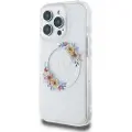 GUESS iPhone 16 Pro Guess IML Flowers Wreath-deksel - MagSafe-kompatibelt - gjennomsiktig