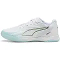 Puma IBERO Futsal Boots Unisex, Shoes, White/Aqua/Fizzy Light, 42.5