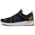 Puma SOFTRIDE Harli Slip-On Running Shoes Women, Sport, Black/White/Gold, 37.5