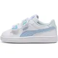 Puma Smash 3.0 Badges Sneakers Toddlers, Shoes, White/Haute Tropic, 26