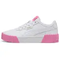 Puma Carina 3.0 Sneakers Youth, Shoes, White/Gold/Posie Pink, 39