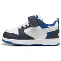 Puma Rebound V6 Low Sneakers Toddlers, Shoes, White/Feather Gray/Black, 22