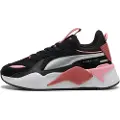 Puma RS-X Metallic Sneakers Youth, Shoes, Black/Exotic Red, 38