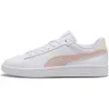 Puma Smash 3.0 L Sneakers, Shoes, White/Mauve Mist/Frosted Ivory, 36