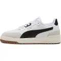 Puma Shuffle Downtown Sneakers Unisex, Shoes, White/Black/Vapor Gray, 44.5