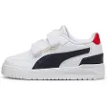 Puma Shuffle Downtown Low Sneakers Kids, Shoes, White/New Navy/Red, 32