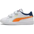 Puma Smash 3.0 Playdate Sneakers Kids, Shoes, White/Orange Glo, 28