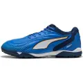Puma IBERO TT Futsal Boots Unisex, Shoes, Mountain Blue/White/Heat Fire, 46