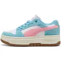 Puma Rebound Femme Low Sneakers Women, Shoes, White/Pinkscape/Aqua, 35.5
