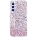 Mtp Products Samsung Galaxy S24 FE Glitter Flakes TPU-deksel - Rosa
