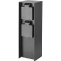 No name Hagestolpe V-TAC 2 Stikkontakter 2x16A 23cm 3600W IP54 Grafitt VT-1196 3 års garanti