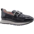 Hispanitas for woman. HI254386 Kansas Rock Leather Moccasins black (38), Flat, 1 to 3 cm, None, Casual
