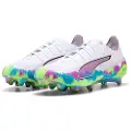 Puma ULTRA 6 ULTIMATE Brilliance FG Football Boots Women, Shoes, White/Fizzy Apple/Bright Aqua, 40.5