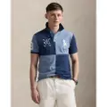 Ralph Lauren for man. 710978081001 Custom Slim Fit Polo shirt with Big Pony blue (M), Casual, Cotton, Short sleeve
