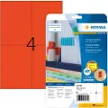 Herma Coloured labels A4 105 x 148 mm red removable
