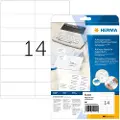 Herma - Hvit - 105 x 42 mm 280 stk (20 ark x 14) siksakfalsede perforerte sammenhengende adresseetiketter