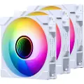 Phanteks M25G2-120 - Kabinettvifte - revers - 120 mm - hvit (en pakke 3)