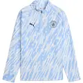 Puma Manchester City Pre-match Quarter-Zip Top Youth, Clothing, Silver Sky, 15-16Y