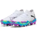 Puma FUTURE 8 MATCH BRILLIANCE FG/AG Football Boots Women, Shoes, White/Fizzy Apple/Bright Aqua, 42