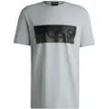 Hugo Boss for man. 50512998 Block T-shirt grey (L), Casual, Cotton, Short sleeve