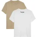 Calvin Klein Jeans Embro Logo Kortarmet T-skjorte 2 Enheter