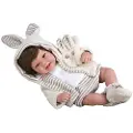 Munecas Arias Zoe Med Pels Skjerf Babydukke 45 Cm
