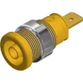 Sks Hirschmann SEB 2620 F6,3 Sikkerheds-laboratorietilslutning Tilslutning, indbygning lodret Stift-diameter: 4 mm Gul 1 stk
