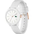 Lacoste for woman. 2001211 Analogue Clock 12.12 white (OSFA), Casual, Silicone, Strap