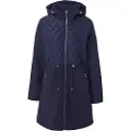 Ralph Lauren for woman. 297979516001 Quilted jacket with navy hood (L), Casual, Polyester