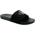 Calvin Klein Jeans for man. YM0YM01367 Canvas flip flops with black logo (45), Flat, None, Beachwear