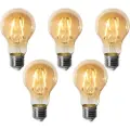 LUEDD Sett med 5 E27 dimbare LED-pærer A60 gull 3W 310 lm 2200K