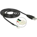DeLOCK camera plug V5 - Intern-til-ekstern USB-adapter - 5-pins terminalblokk (P) til USB (hann) - 1.5 m - svart - for P/N: 96367, 96368, 96369, 96370, 96371, 96372