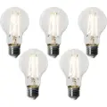 LUEDD Sett med 5 E27 dimbare LED-pærer A60 6W 500 lm 3000K