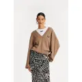 ROTATE for woman. 1143092031 Sallio jumper brown (XS), Casual, Wool, Long sleeve