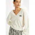 ROTATE for woman. 114309400 Sallio jumper white (XS), Casual, Wool, Long sleeve